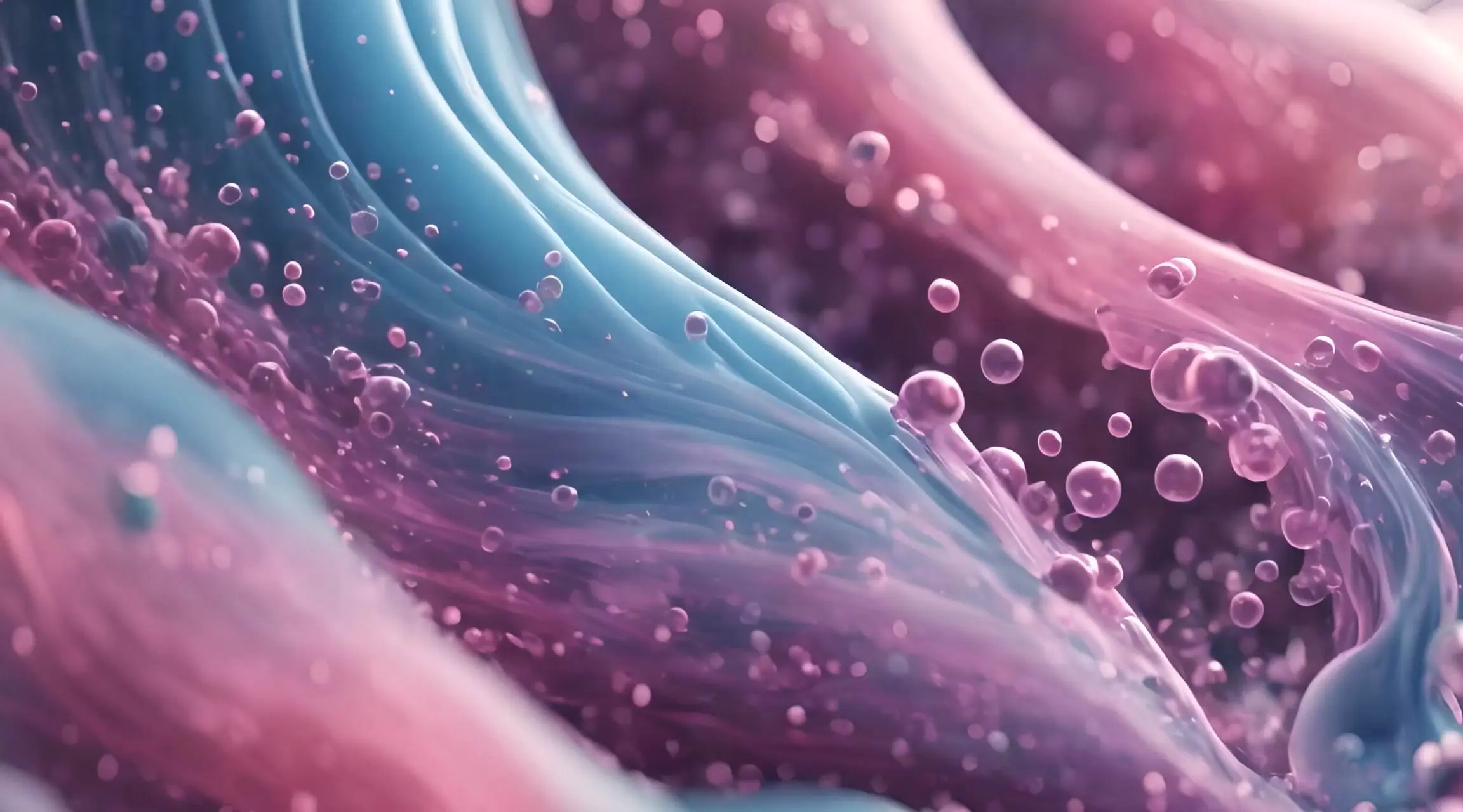 Abstract Liquid Flow Dynamic Bubbly Motion Video
